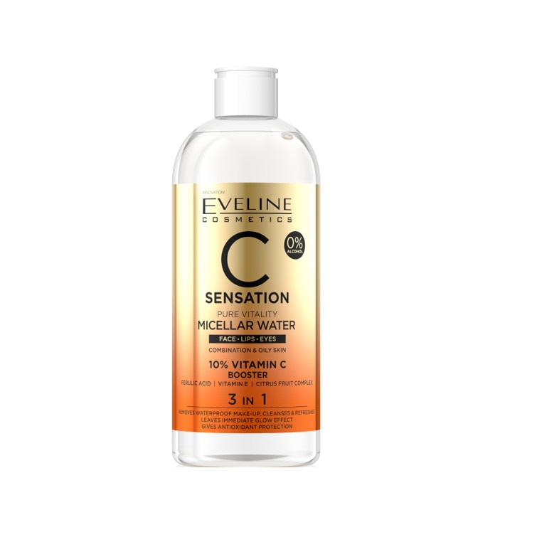 Apa micelara, Eveline Cosmetics, C Sensation Pure Vitality 3in1 ,400 ml