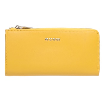 Portofel din piele naturala, Rossi, RSC3237, 9.5x19.5x2.5cm, Galben Portofel din piele naturala, Rossi, RSC3237, 9.5x19.5x2.5cm, Galben