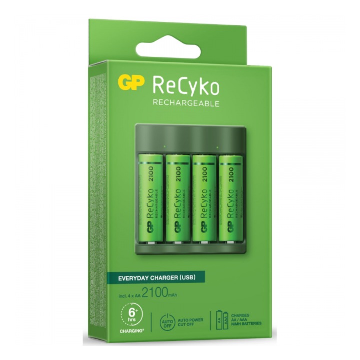 Incarcator GP BATTERIES B421 210AAHCE-EB4+4 AA NiMH 2100mAh