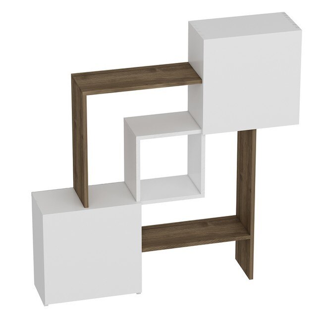 Biblioteca Lorenz, Homemania, Lemn, Maro/Alb, 118.2x24x121.8 cm