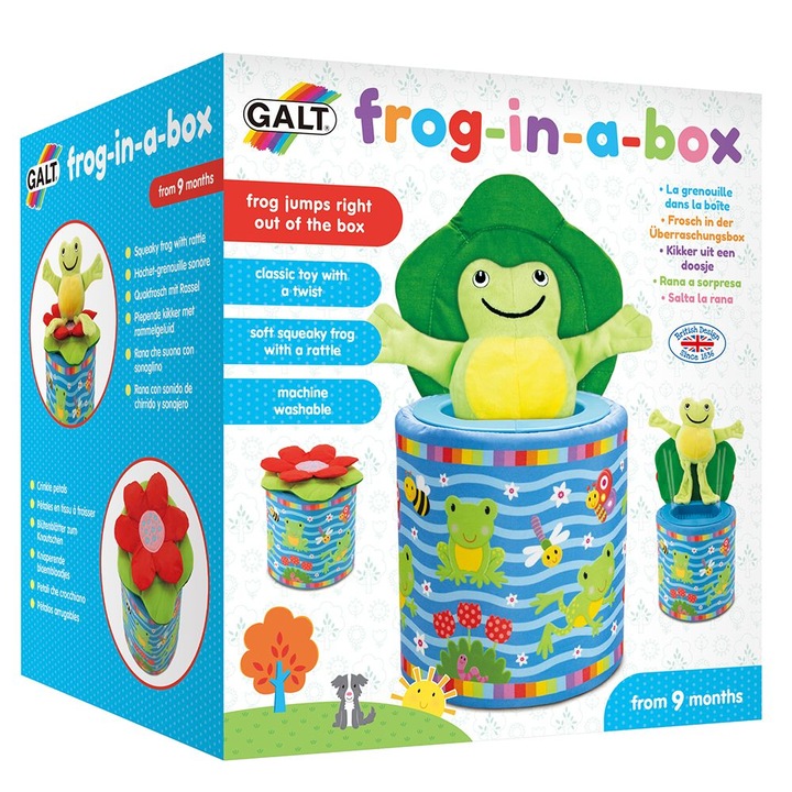 Бебешка играчка Galt Toys, Изскачаща жаба