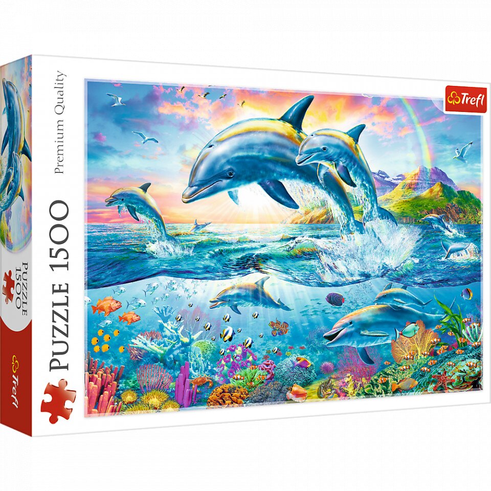 Puzzle Trefl 1000piese - Familia Delfinilor