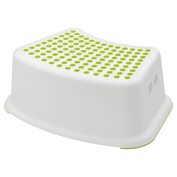 Scaun inaltator tip taburet, multifunctional, plastic polipropilenic, alb verde, 37x13x24 cm Scaun inaltator tip taburet, multifunctional, plastic polipropilenic, alb verde, 37x13x24 cm