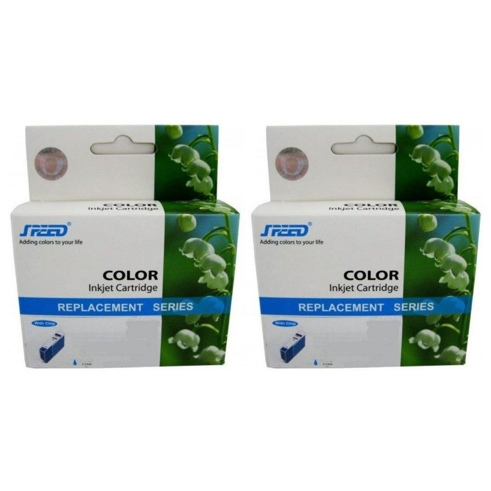 Set Cartus Cerneala Speed Compatibil 2x LC985C Cyan 2112 pagini