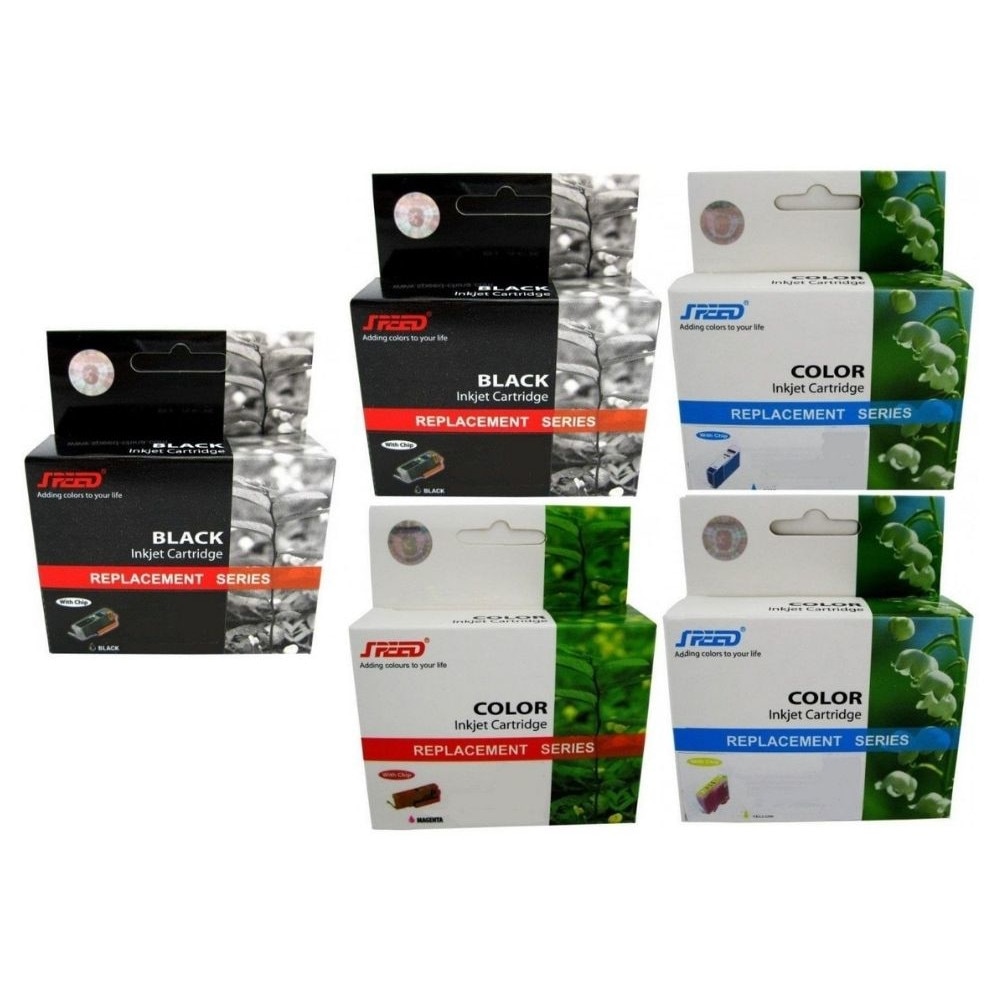 Set Cartus Cerneala Speed Compatibil 2xLC1240BK Negru LC1240C Cyan LC1240M Magenta LC1240Y Galben 9528 pagini