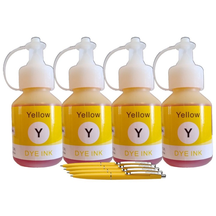 Set Cartus Cerneala Speed Compatibil Brother 4xBT5000Y Galben 20000 pagini si 4xPix Schneider