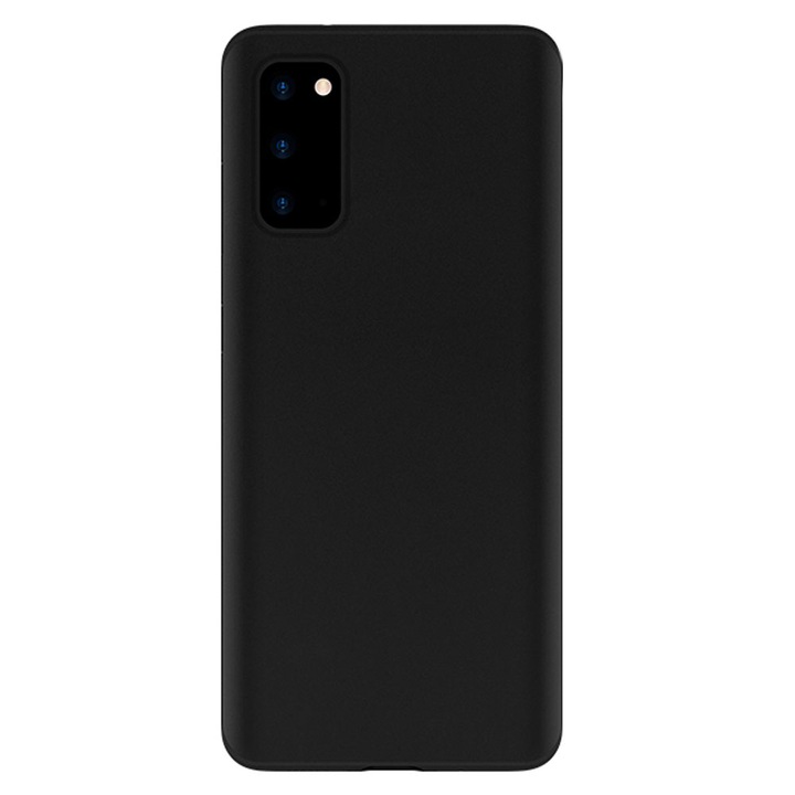0.3mm SILKASE капак за Samsung S20, тънък, черен цвят, матирана пластмаса