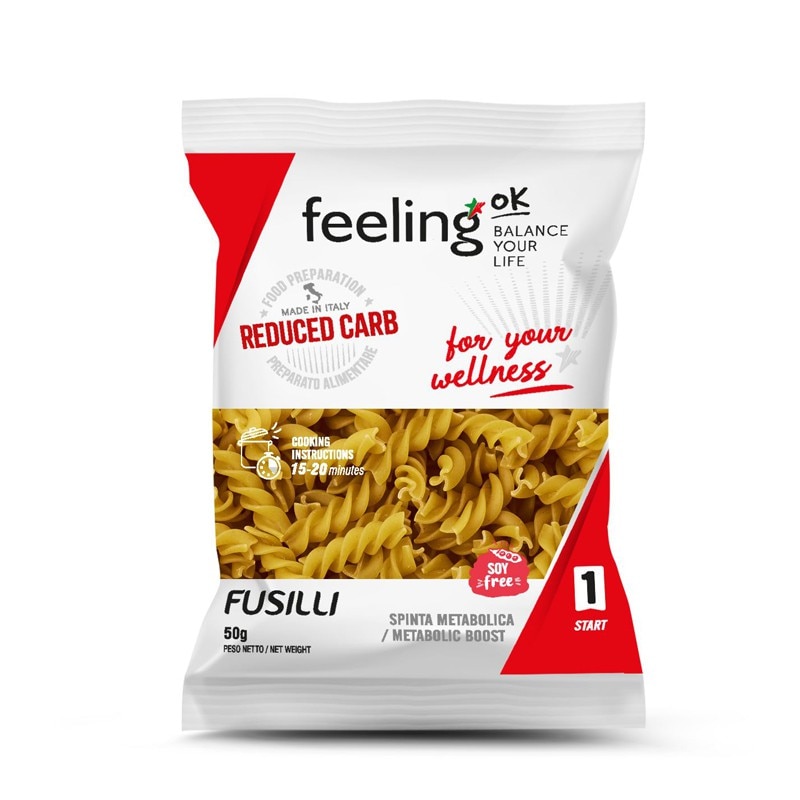 Paste Fusilli LowCarb, proteice (Faza 1), FeelingOK, 50g eMAG.ro