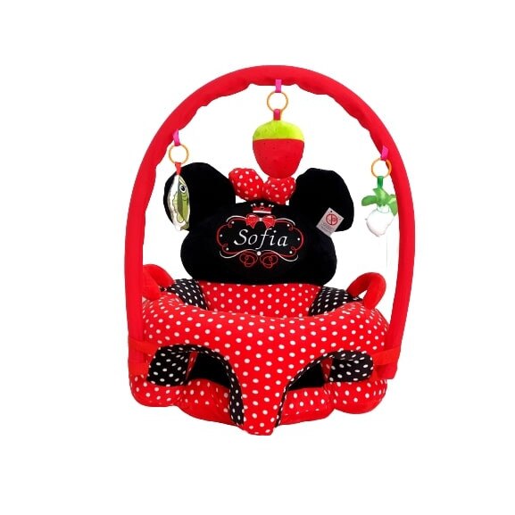 Fotoliu Din Plus Cu Arcada Minnie Rosu Personalizat, Best Toys