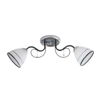 Lustra Interior Erste Clover 2x60W Max E27 EL0038025 Culoare Crom Negru si Alb Lustra Interior Erste Clover 2x60W Max E27 EL0038025 Culoare Crom Negru si Alb