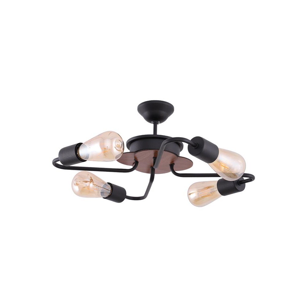 Lustra Interior Erste Enis2 4x60W Max E27 EL0058505 Culoare Negru si Maro