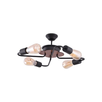 Lustra Interior Erste Enis2 4x60W Max E27 EL0058505 Culoare Negru si Maro Lustra Interior Erste Enis2 4x60W Max E27 EL0058505 Culoare Negru si Maro