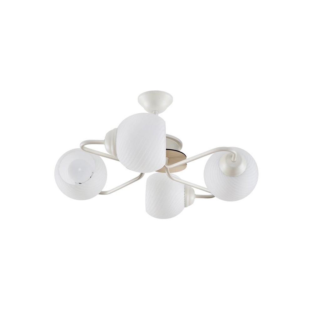 Lustra Interior Erste Enis1 4x60W Max E27 EL0058502 Culoare Alb si Bej