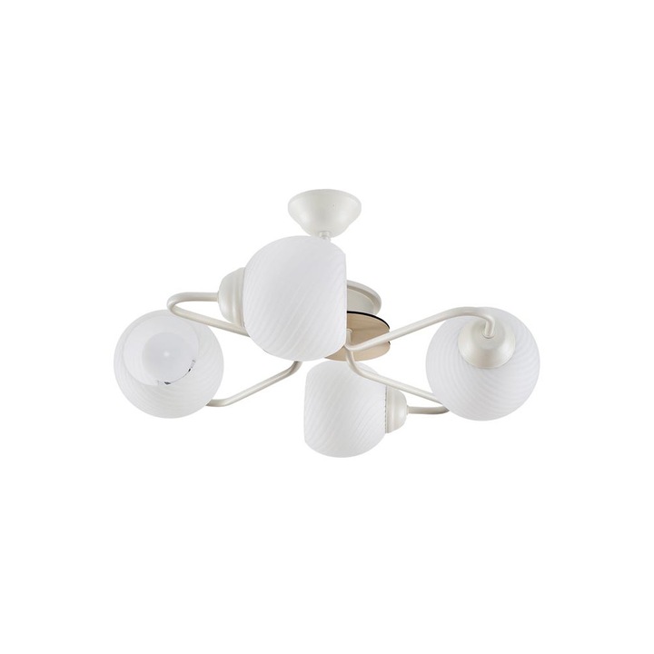 Интериорен полилей Erste Enis1 4x60W Max E27 EL0058502 Цвят Бяло и Бежово