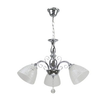 Lustra Interior Erste Dorya Silver 3x60W Max E27 EL0034064 Culoare Crom si Alb Lustra Interior Erste Dorya Silver 3x60W Max E27 EL0034064 Culoare Crom si Alb