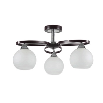 Lustra Interior Erste Moonlight 3x60W Max E27 EL0038080 Culoare Maro Alb sI Crom Lustra Interior Erste Moonlight 3x60W Max E27 EL0038080 Culoare Maro Alb sI Crom