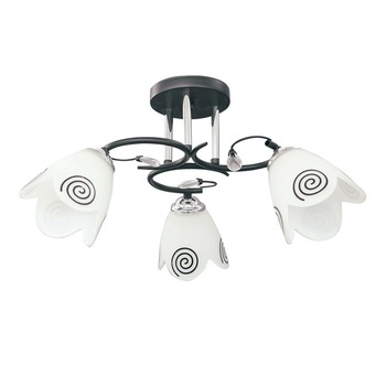 Lustra Interior Erste Athena 3x60W Max E27 EL0038049 Culoare Negru Crom si Alb Lustra Interior Erste Athena 3x60W Max E27 EL0038049 Culoare Negru Crom si Alb