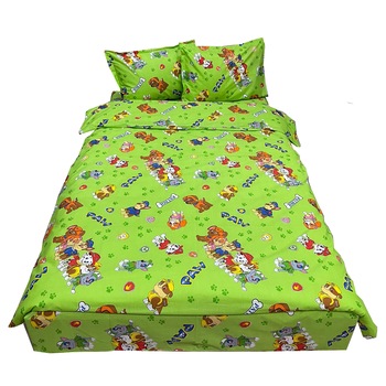 Lenjerie pat dublu, verde, pentru saltea de 160-180cm,  Lenjerie pat dublu, verde, pentru saltea de 160-180cm,