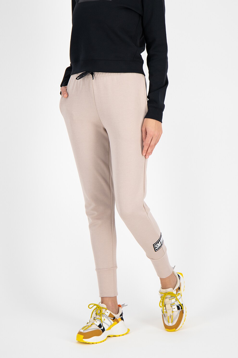 Steve Madden, Pantaloni sport conici cu buzunare oblice, Maro camel
