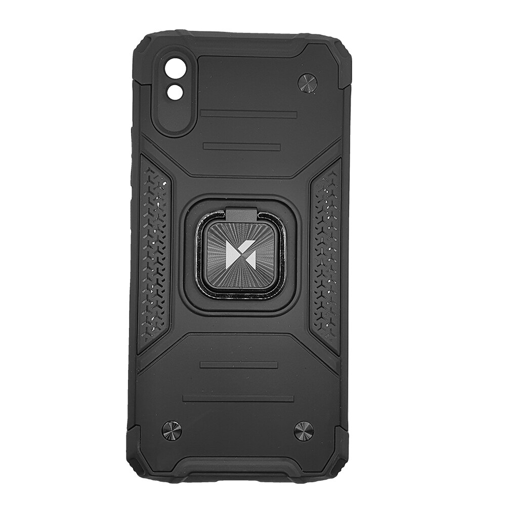 Husa Compatibila Xiaomi Redmi 9A, Ring Armor Case Kickstand, Wozinsky, Negru