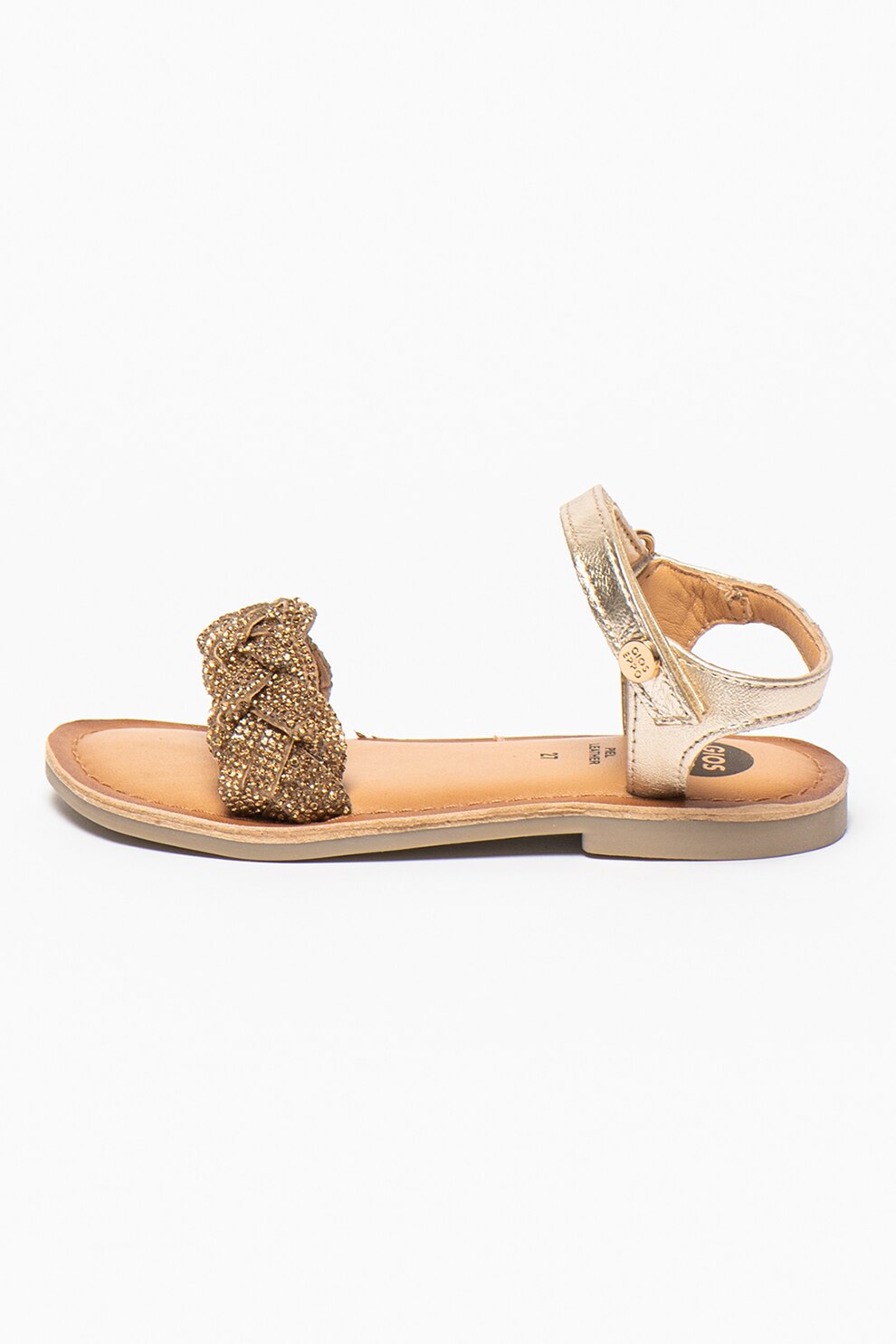 Gioseppo, Sandale de piele cu aplicatii Trade, Auriu