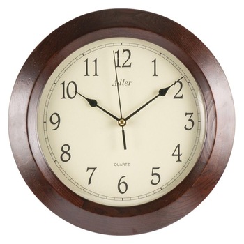 Ceas de perete Adler din lemn masiv 7101-1 D28 cm Ceas de perete Adler din lemn masiv 7101-1 D28 cm