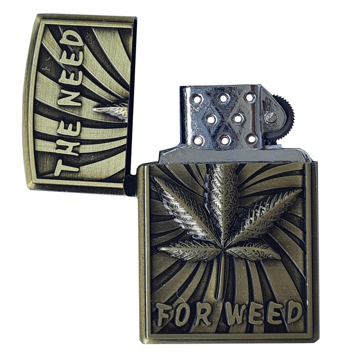 Bricheta metalica reincarcabila, Bronz, 45x35x10 mm