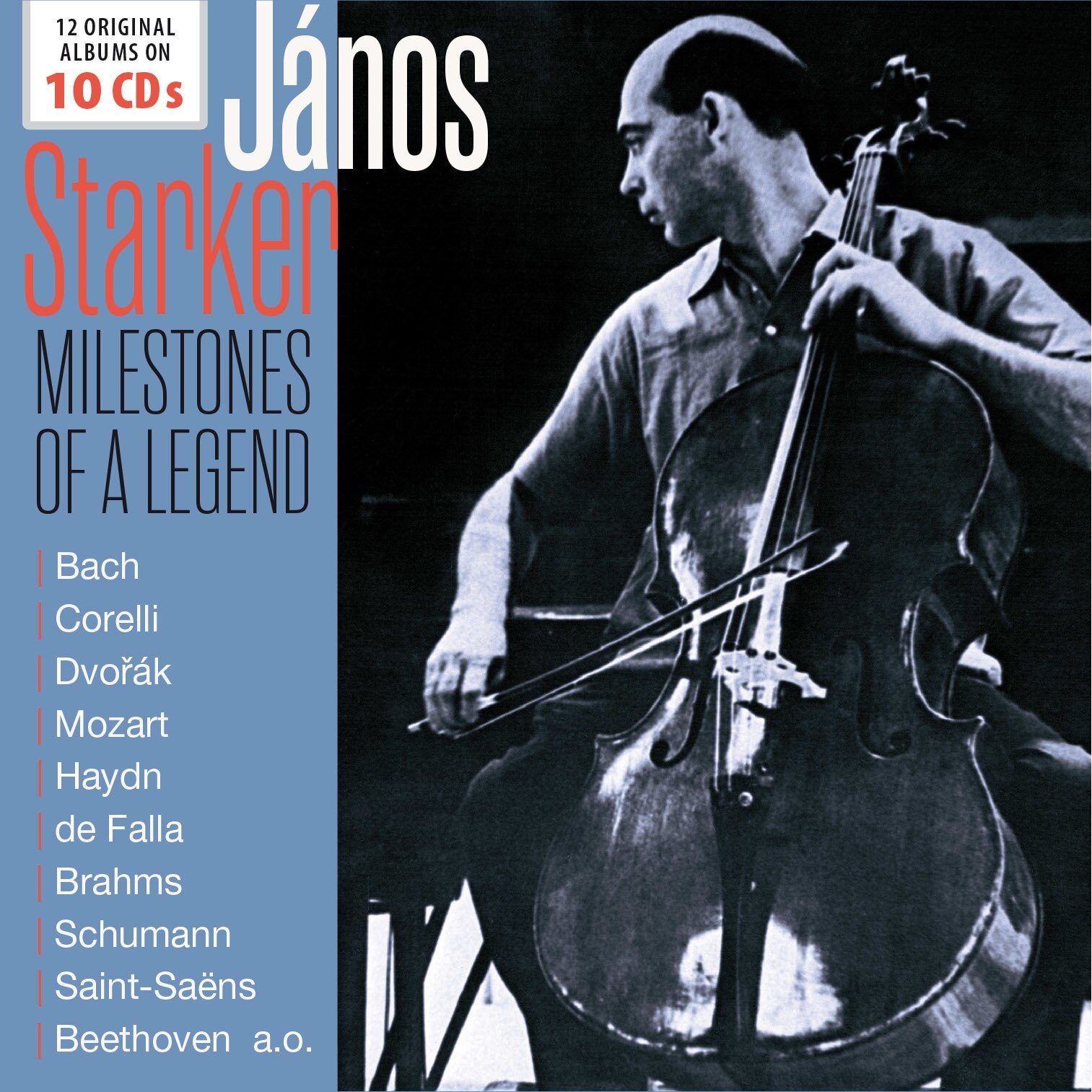 Janos Starker - Milestones Of A Legend - 12 Original Albums (10CD)