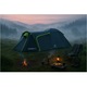 Cort camping Taurus 3, 3 persoane, Impermeabil 4000 mm, Spatios, Usor de transportat (5 kg), Negru/Lime