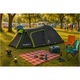 Cort camping Taurus 3, 3 persoane, Impermeabil 4000 mm, Spatios, Usor de transportat (5 kg), Negru/Lime