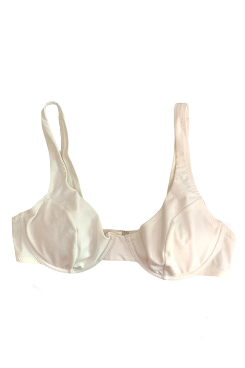 Дамски бански Golden Lady, Горна част, Без подплънки, Задно закопчаване, Бял