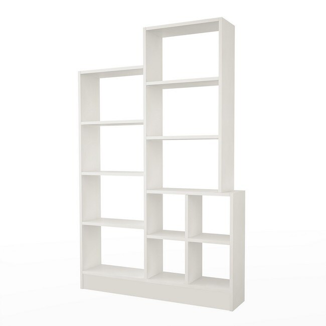 Biblioteca Monde Shelf, Homemania, Lemn, Alb, 102.2x22x160.8 cm