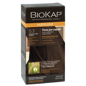 Vopsea par Biokap Nutricolor 5.3 Ligh Golden Brown, 140 ml Vopsea par Biokap Nutricolor 5.3 Ligh Golden Brown, 140 ml