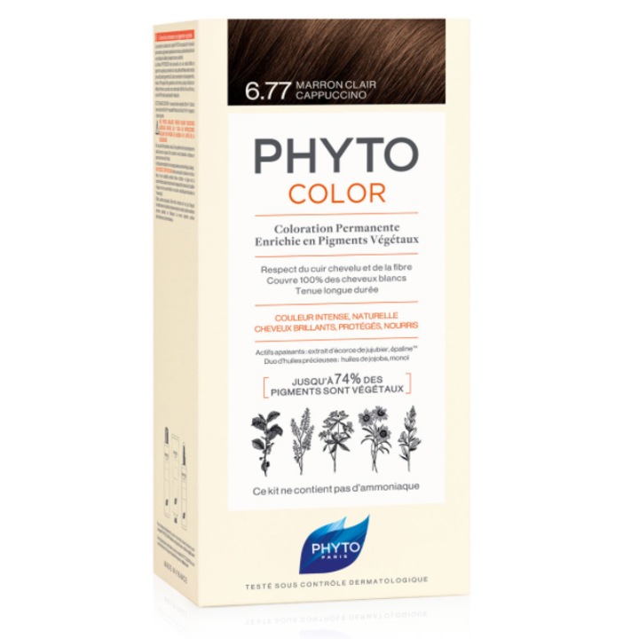 Vopsea par Phytocolor 6.77 Light Brown, 50 ml