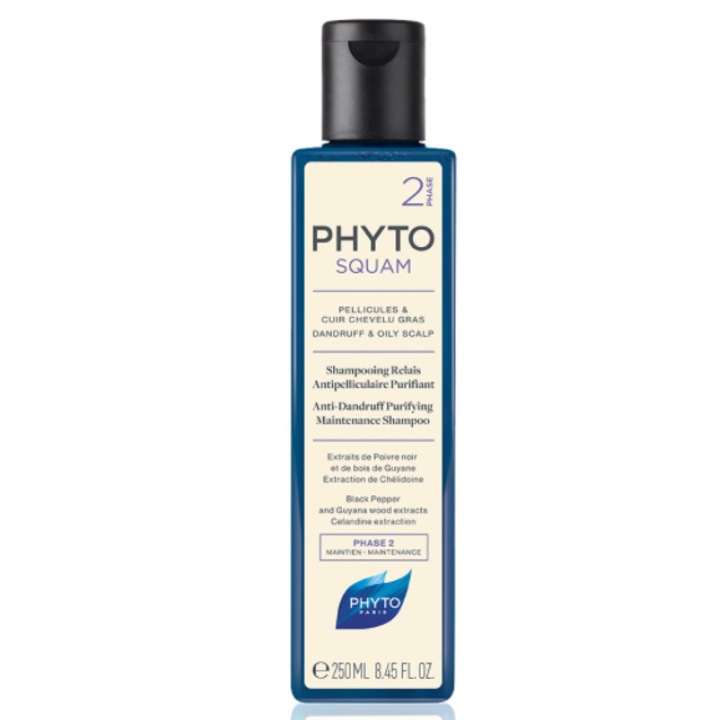 Sampon antimatreata Phytosquam pentru par gras, 250 ml