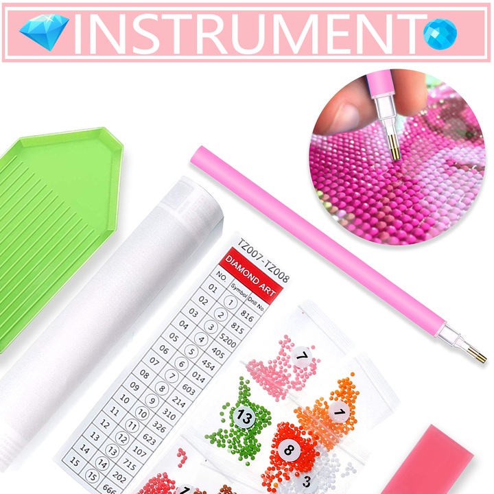 Kit pictura cu diamante 5D, Model dansatoare, 30x40 cm, Multicolor