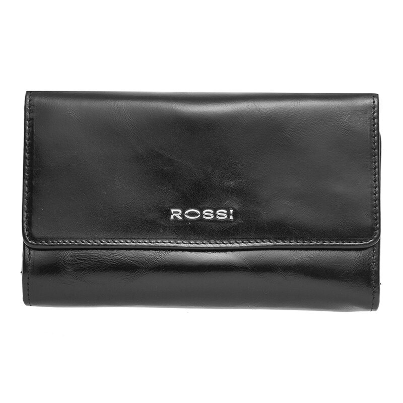 Portofel din piele naturala, Rossi, RSC3435, 11x18x3cm, Negru