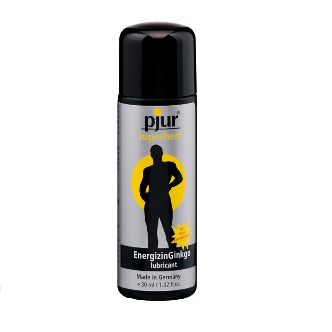 Lubrifiant premium stimulare Pjur SuperHero Ginkgo, pentru barbati, 30 ml
