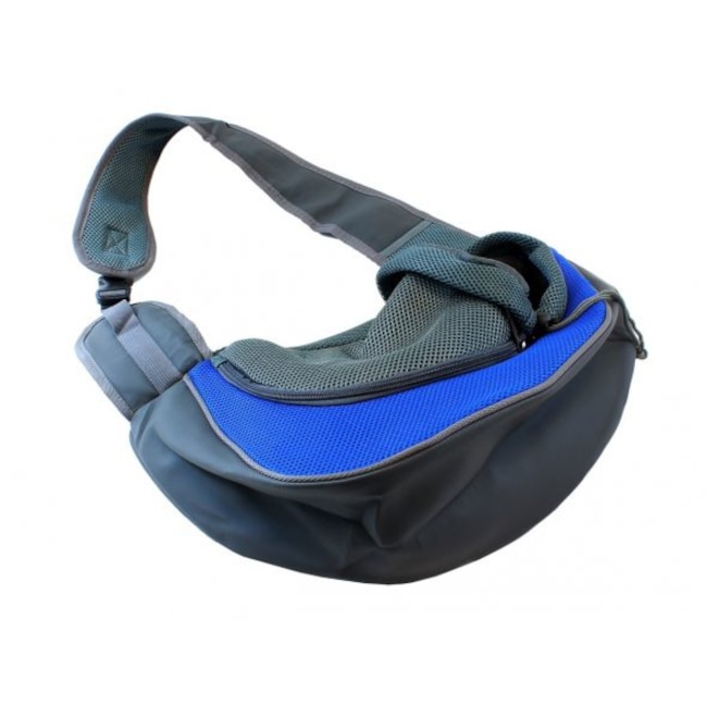 Geanta de transport pentru animale de companie mici si foarte mici, albastru