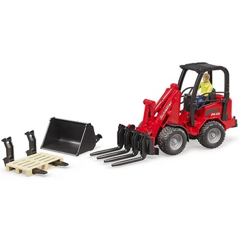 Incarcator compact Bruder Agriculture - Schaffer 2034, cu figurina si accesorii Incarcator compact Bruder Agriculture - Schaffer 2034, cu figurina si accesorii