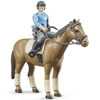 Figurina Bruder bworld - Politist cu cal Figurina Bruder bworld - Politist cu cal