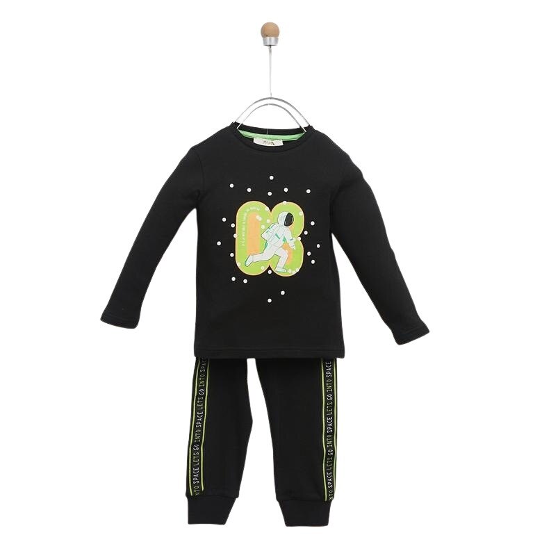 Set pijama pentru baieti, culoare neagra 2424