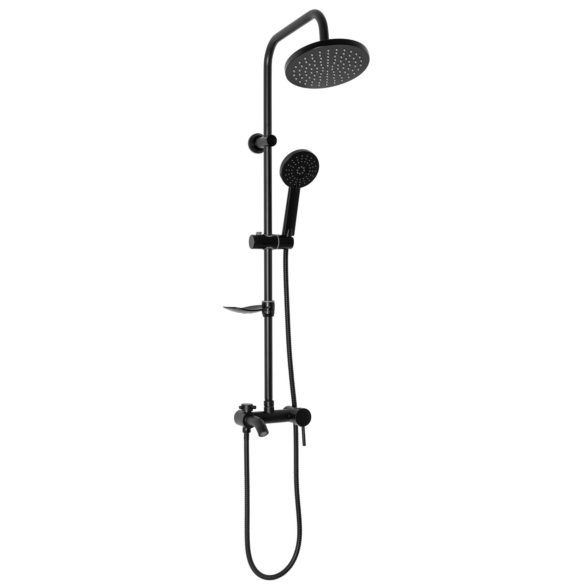 Sistem de dus Luis Black, design modern, finisaj negru mat