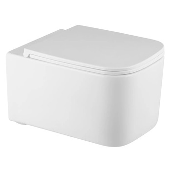 Vas toaleta suspendat Tino Rimless White, ceramica sanitara, 52x34.5cm Vas toaleta suspendat Tino Rimless White, ceramica sanitara, 52x34.5cm