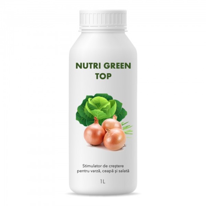 Stimulator de crestere pentru varza, ceapa si salata, pe baza de azot, fosfor, potasiu, Nutri Green Top, 1L