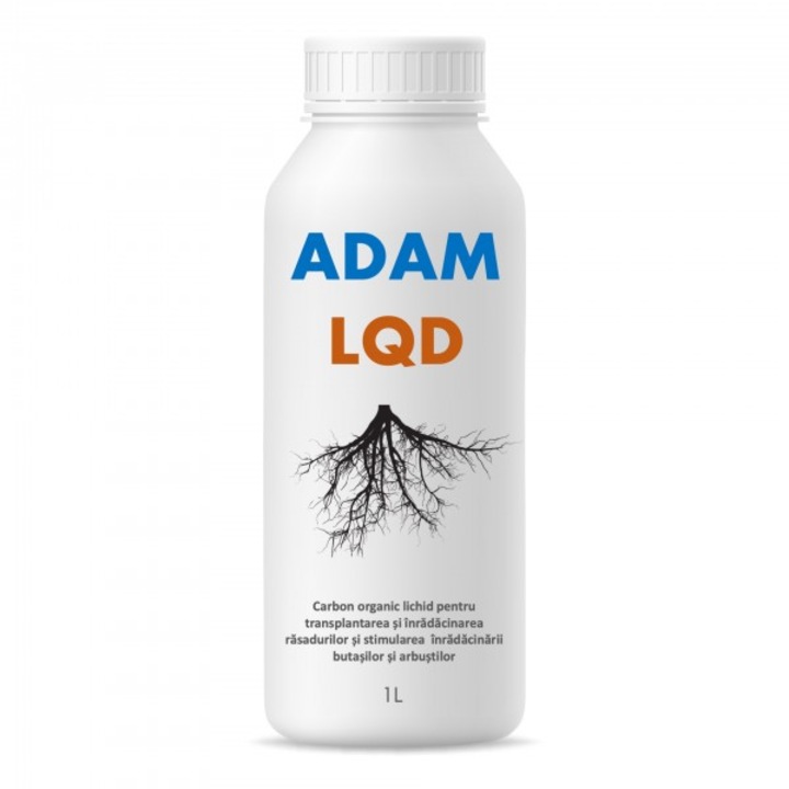 Biostimulator de inradacinare, cu carbon organic si humat de potasiu, pentru rasaduri, butasi si arbusti fructiferi Adam LQD, 1 L