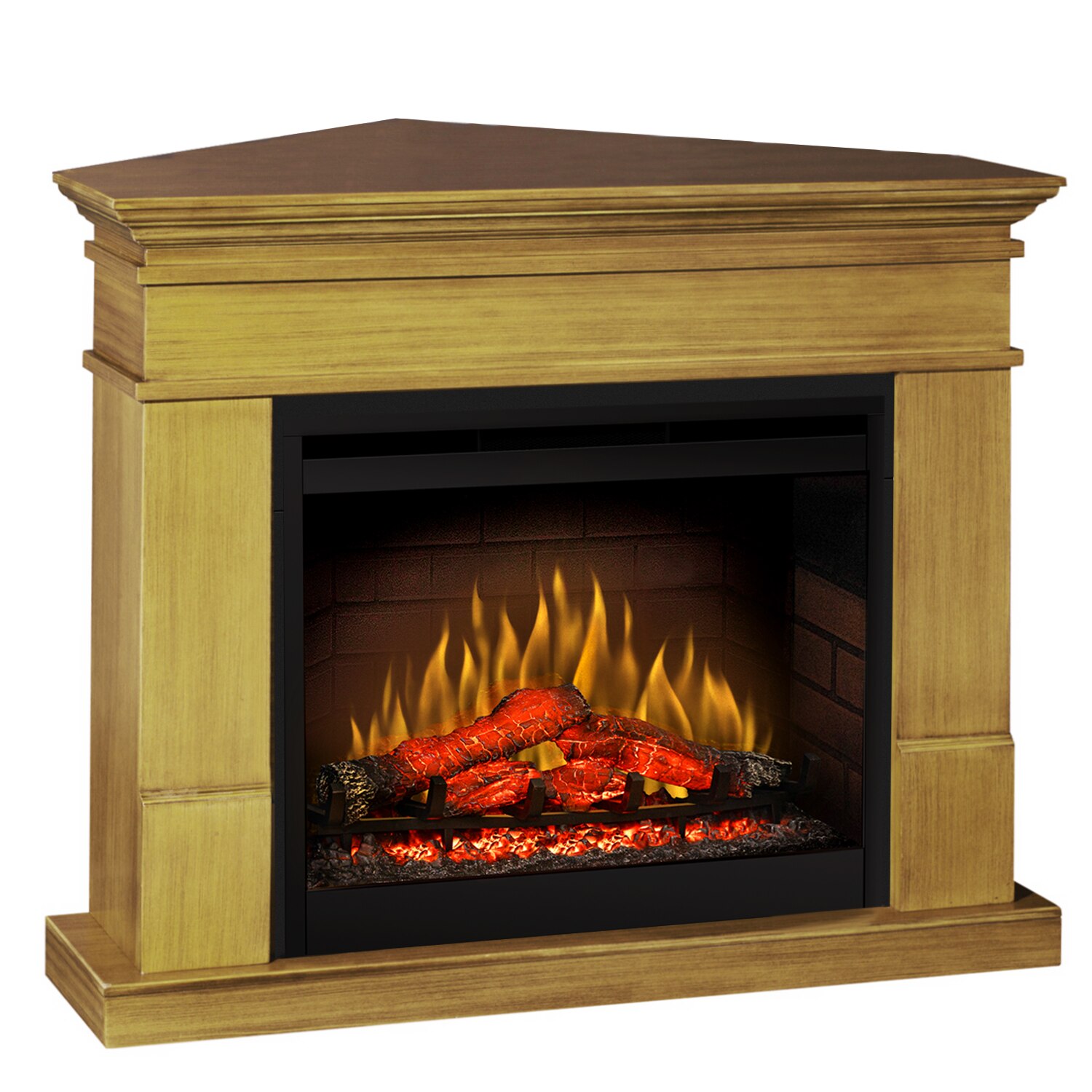 Semineu electric Lisabona Drept/Colt Stejar cu focar electric 3D Dimplex Optiflame DF2608 si sunet