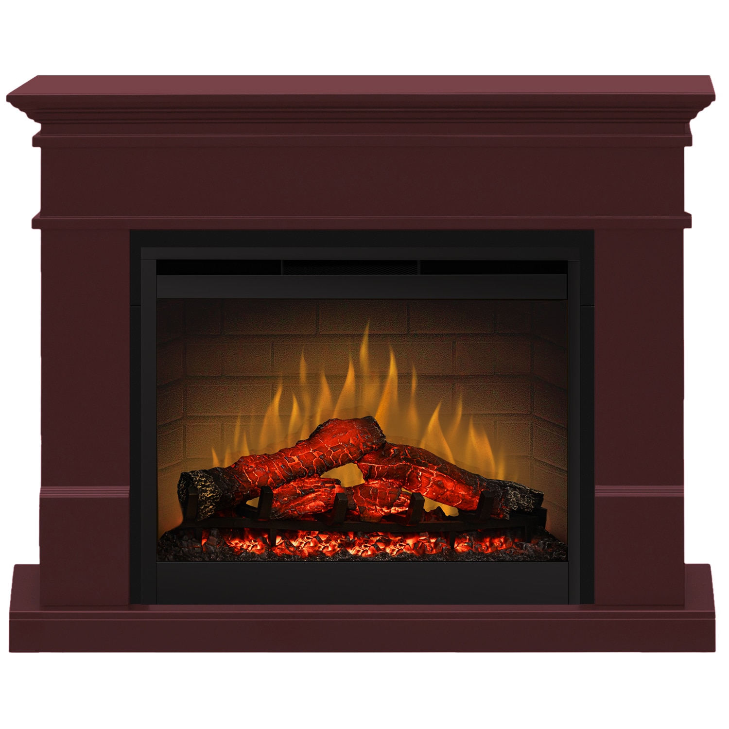 Semineu electric Lisabona Burgundy cu focar electric 3D Dimplex Optiflame DF2608 si sunet