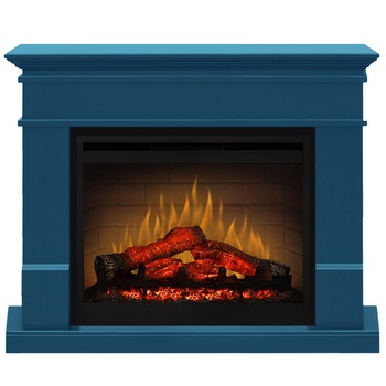 Semineu electric Lisabona Cobalt Blue cu focar electric 3D Dimplex Optiflame DF2608 si sunet Semineu electric Lisabona Cobalt Blue cu focar electric 3D Dimplex Optiflame DF2608 si sunet