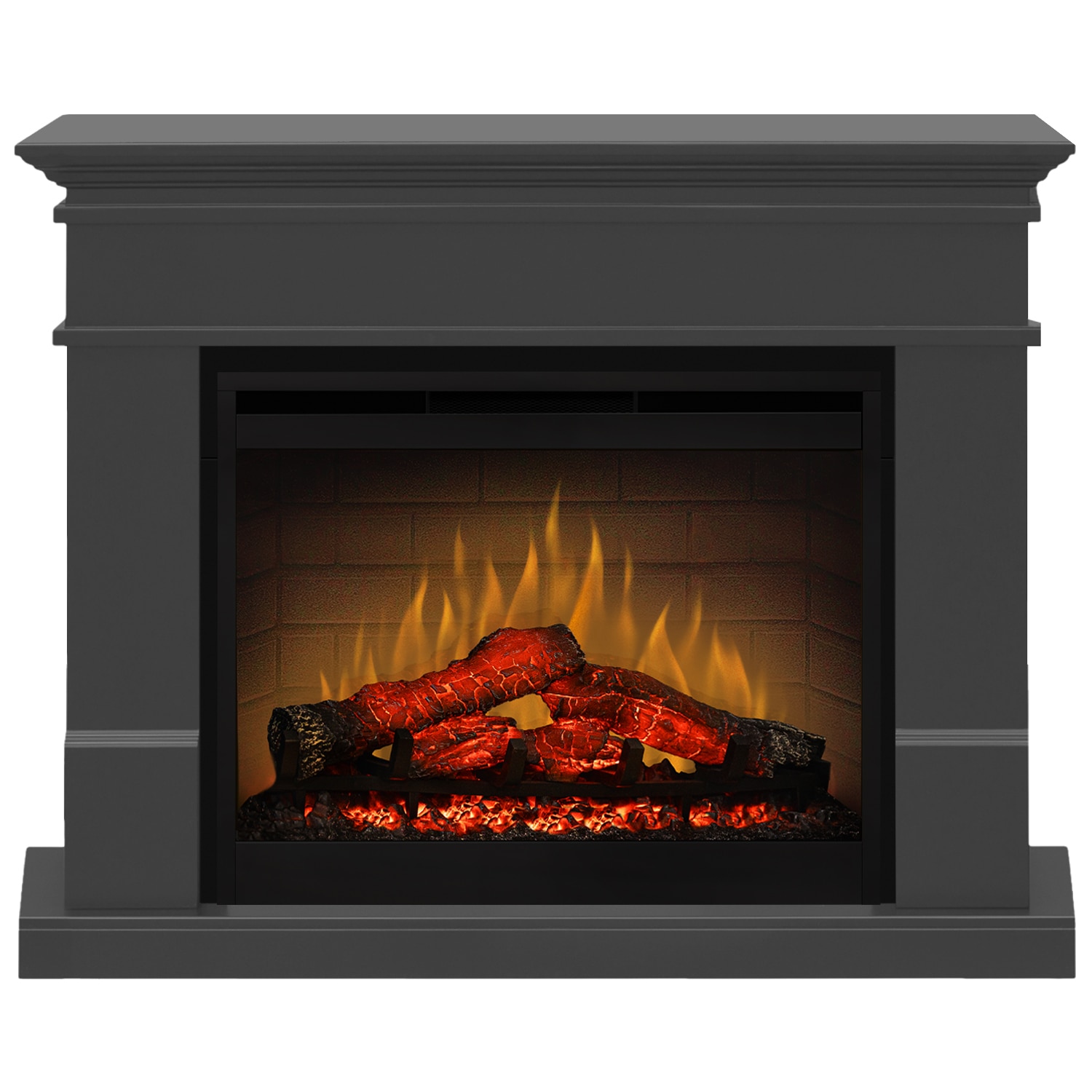 Semineu electric Lisabona Deluxe Grey cu focar electric 3D Dimplex Optiflame DF2608 si sunet